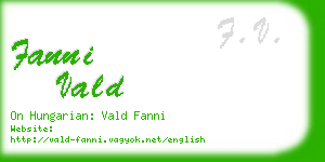 fanni vald business card